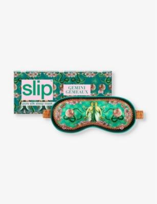 Gemini graphic-print silk eye mask by SLIP