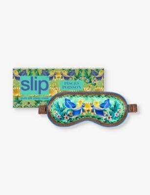 Pisces graphic-print silk eye mask by SLIP