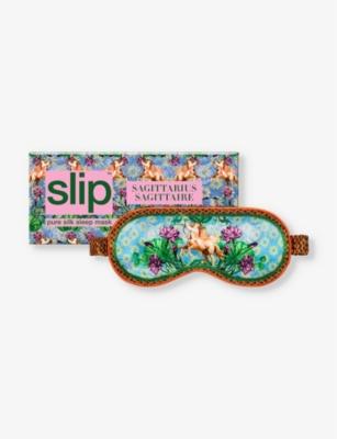Sagittarius graphic-print silk eye mask by SLIP