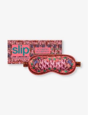Scorpio graphic-print silk eye mask by SLIP