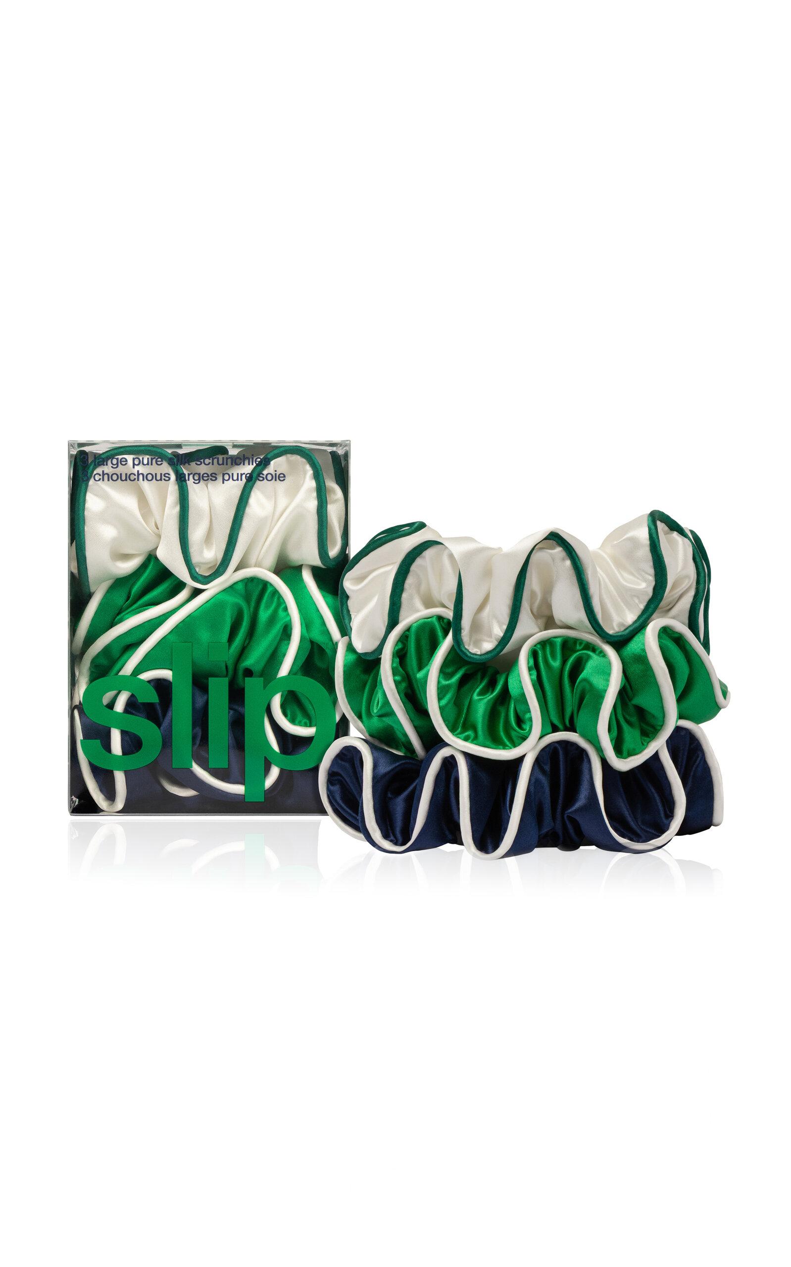 Slip Set-of-Three Large Silk Scrunchies - Moda Operandi by SLIP