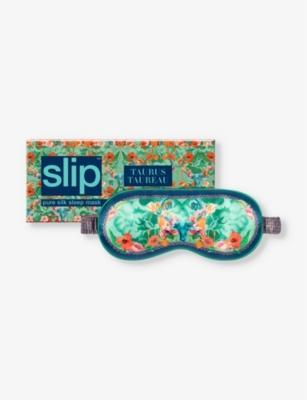 Taurus graphic-print silk eye mask by SLIP