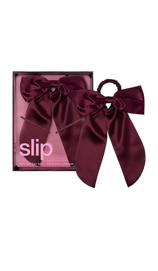 slip Hair Bow in Crimson by SLIP