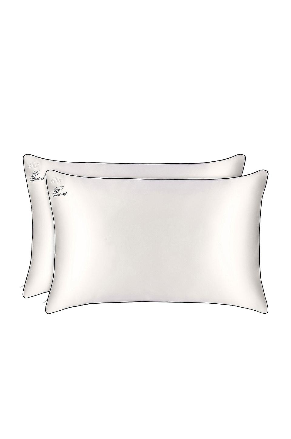 slip Queen/Standard Just Married Pillowcase Set in White by SLIP