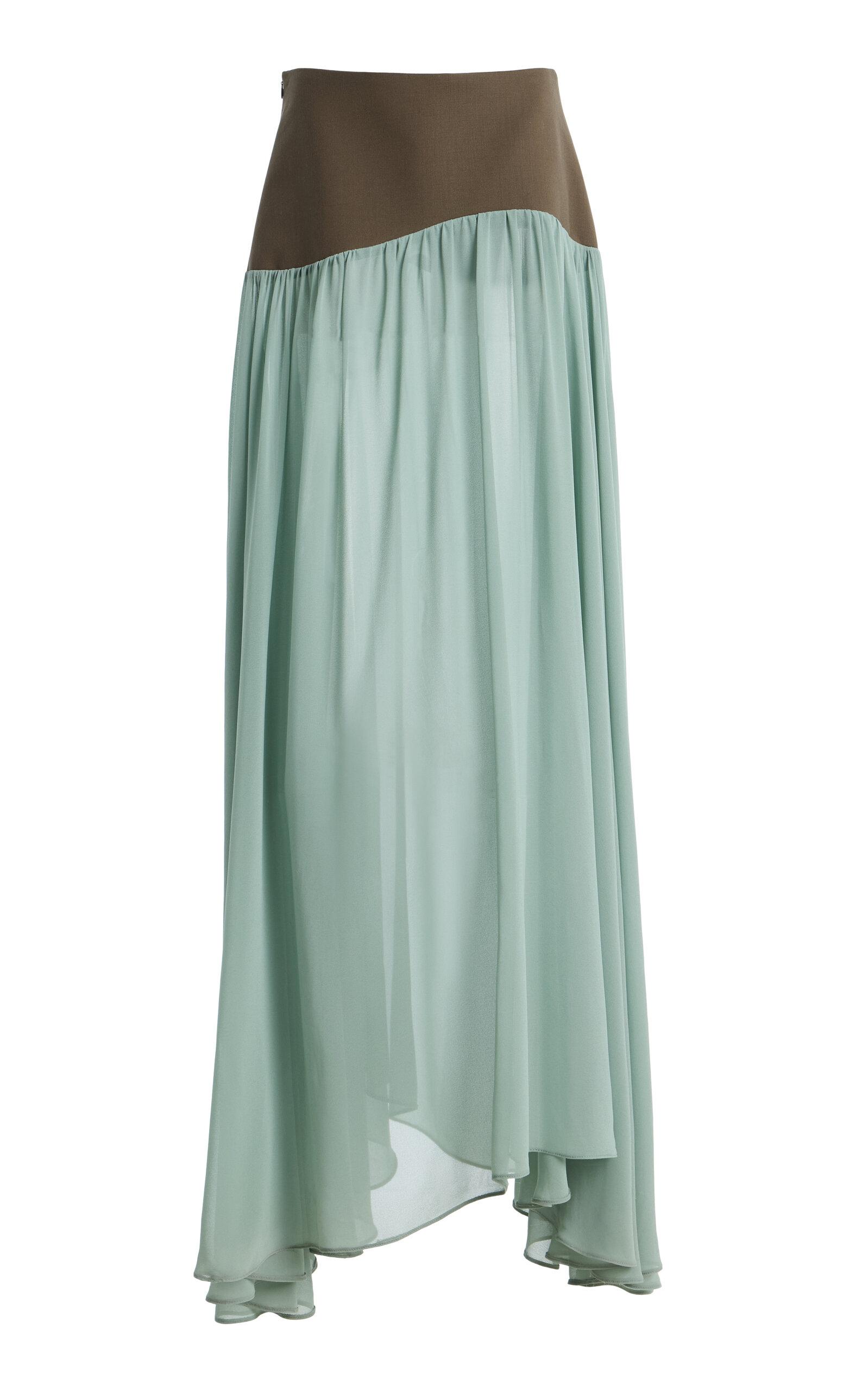 SLOAN Wave Crepe Maxi Skirt - Moda Operandi by SLOAN