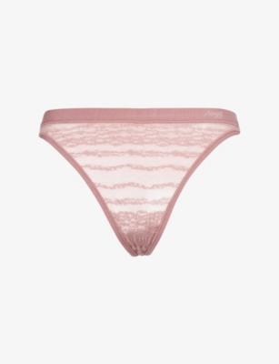 Free Evolve Mid-Rise Lace Thong by SLOGGI