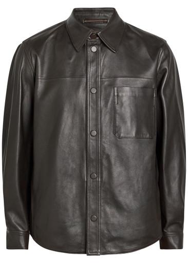 Leather overshirt jacket by SLOWEAR