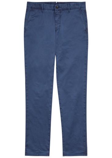 Slim-leg stretch-cotton trousers by SLOWEAR