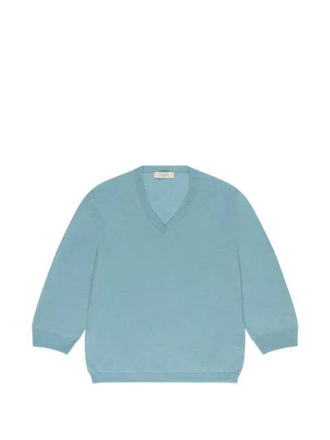 V-neck knitted T-shirt by SLOWEAR