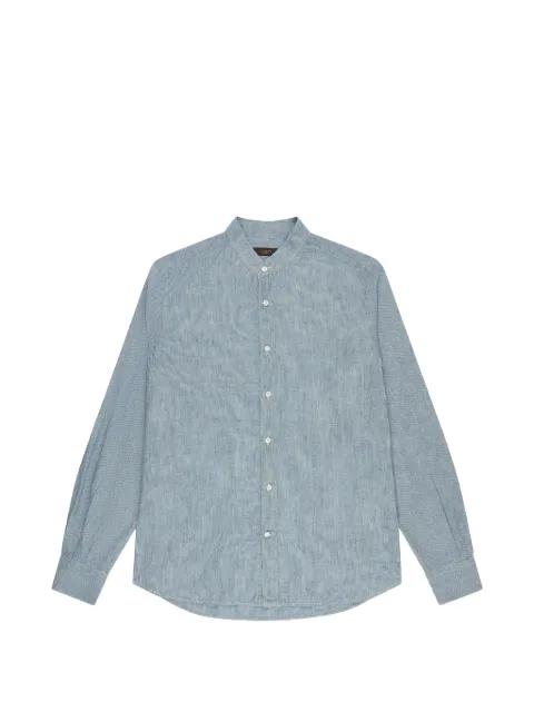 band-collar shirt by SLOWEAR