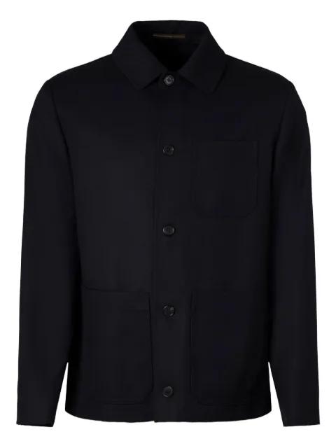 button-fastening shirt jacket by SLOWEAR