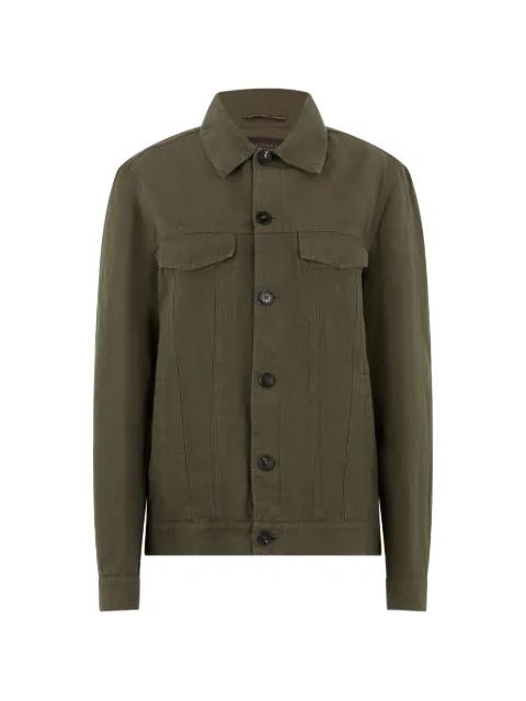 button-up denim jacket by SLOWEAR