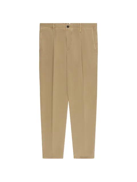 buttoned tapered trousers by SLOWEAR