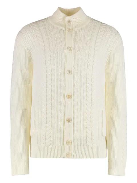 cable-knit button cardigan by SLOWEAR