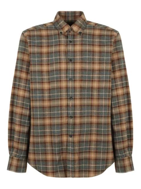 checked long-sleeve shirt by SLOWEAR