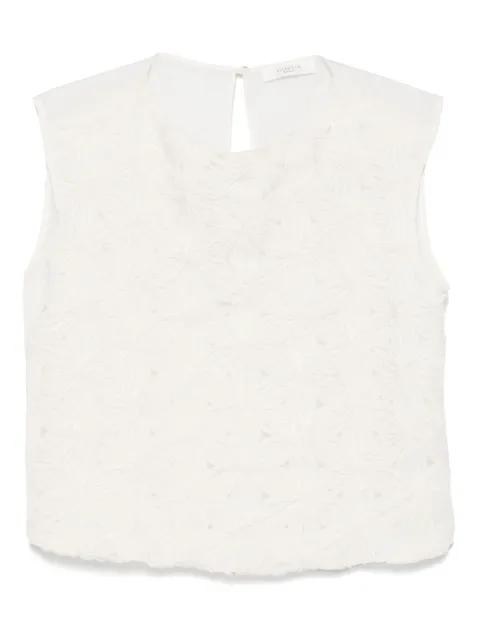 floral-appliqué blouse by SLOWEAR