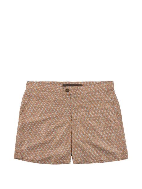 geometric-print swim shorts by SLOWEAR