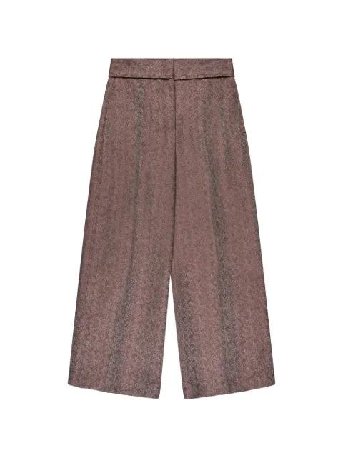 herringbone-weave regular-fit trousers by SLOWEAR
