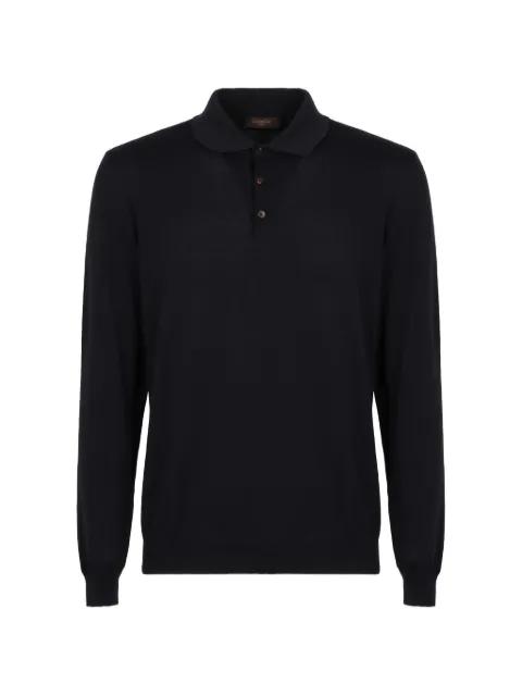 long sleeve knit polo shirt by SLOWEAR