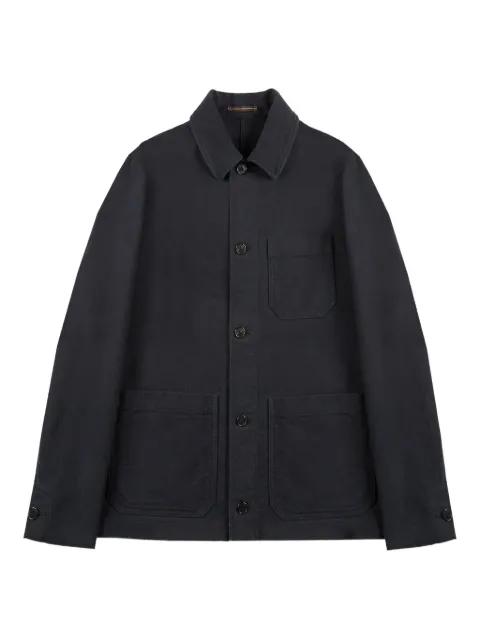 patch-pocket cotton shirt jacket by SLOWEAR