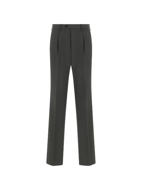 pleated pressed-crease trousers by SLOWEAR