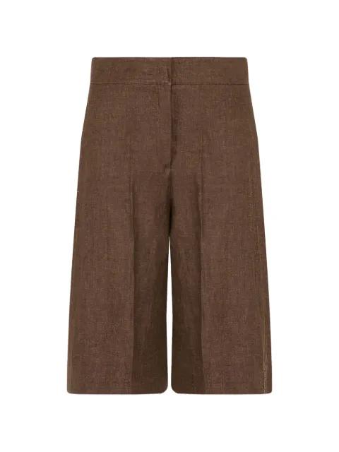pressed-crease wide-leg shorts by SLOWEAR