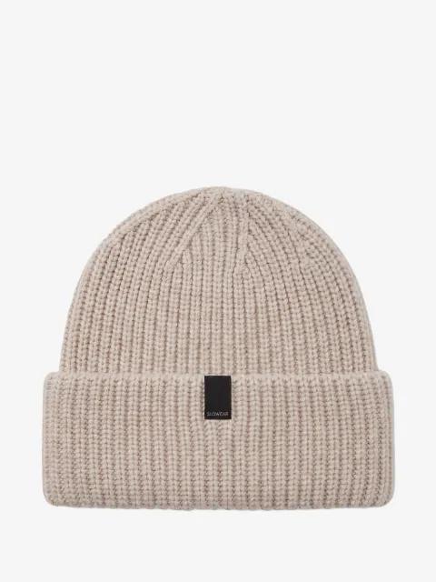 ribbed-knit beanie hat by SLOWEAR