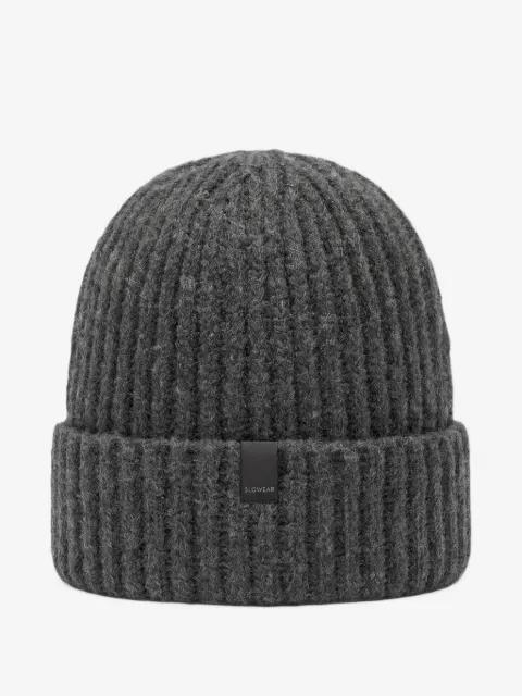 ribbed-knit beanie hat by SLOWEAR