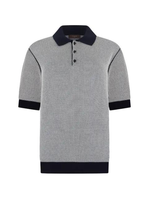 ribbed-knit polo shirt by SLOWEAR