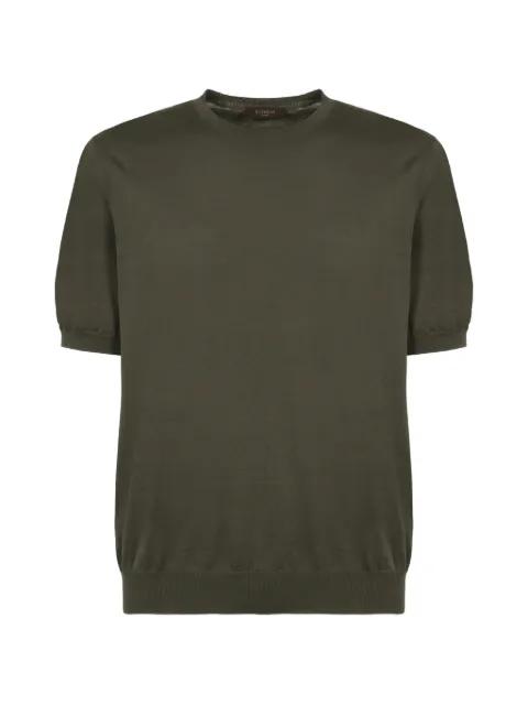 short-sleeve ribbed sweater by SLOWEAR