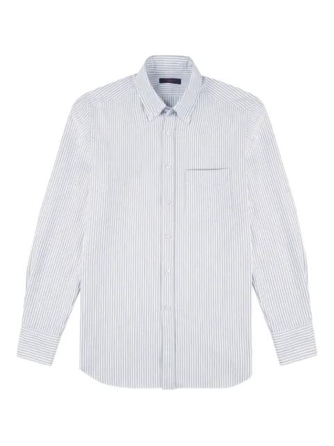 striped oxford cotton shirt by SLOWEAR