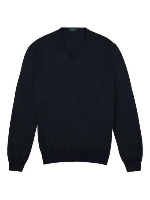 v-neck long-sleeve sweatshirt by SLOWEAR