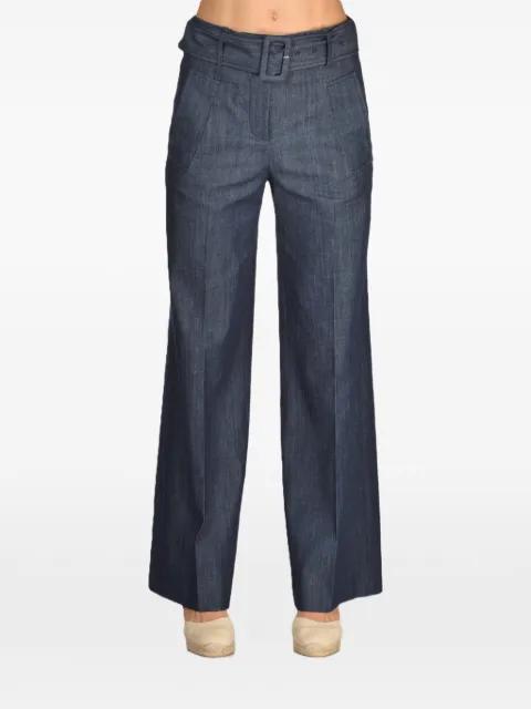 wide-leg belted jeans by SLOWEAR