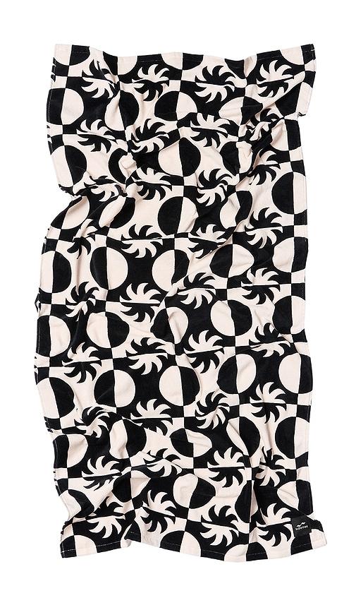 Slowtide Dually Towel in Black,White by SLOWTIDE