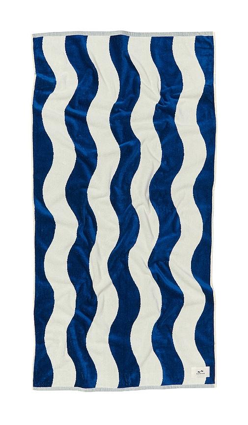 Slowtide Slowtide Stripe Towel in Blue,White by SLOWTIDE
