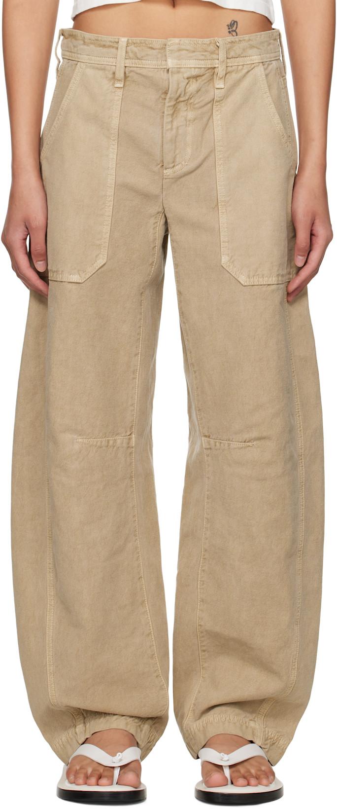 Beige Rookie Cargo Pants by SLVRLAKE