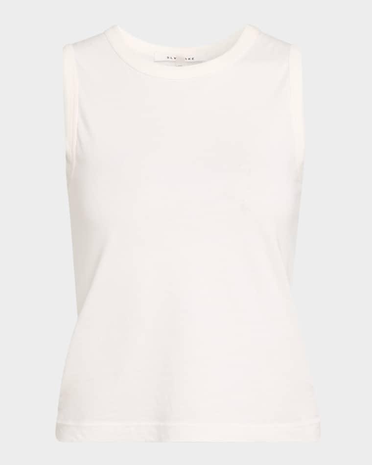 Crewneck Cotton Tank Top by SLVRLAKE