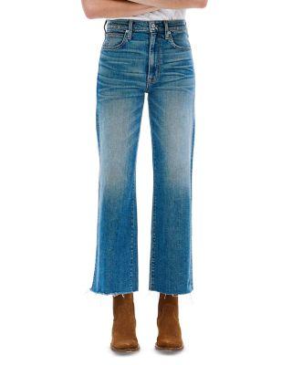 Grace High Rise Cropped Wide Jeans in Bluebird by SLVRLAKE