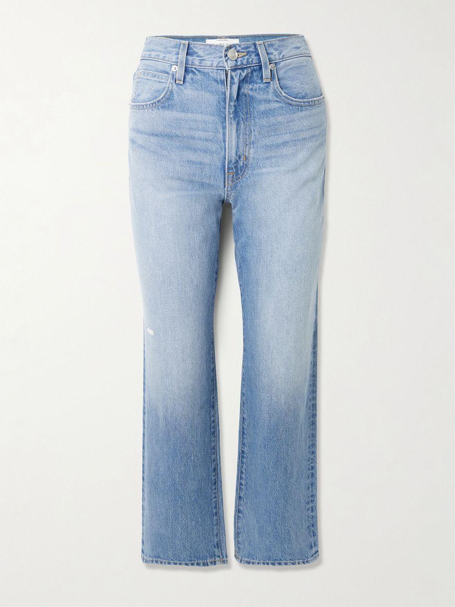 London Crop high-rise straight-leg jeans by SLVRLAKE