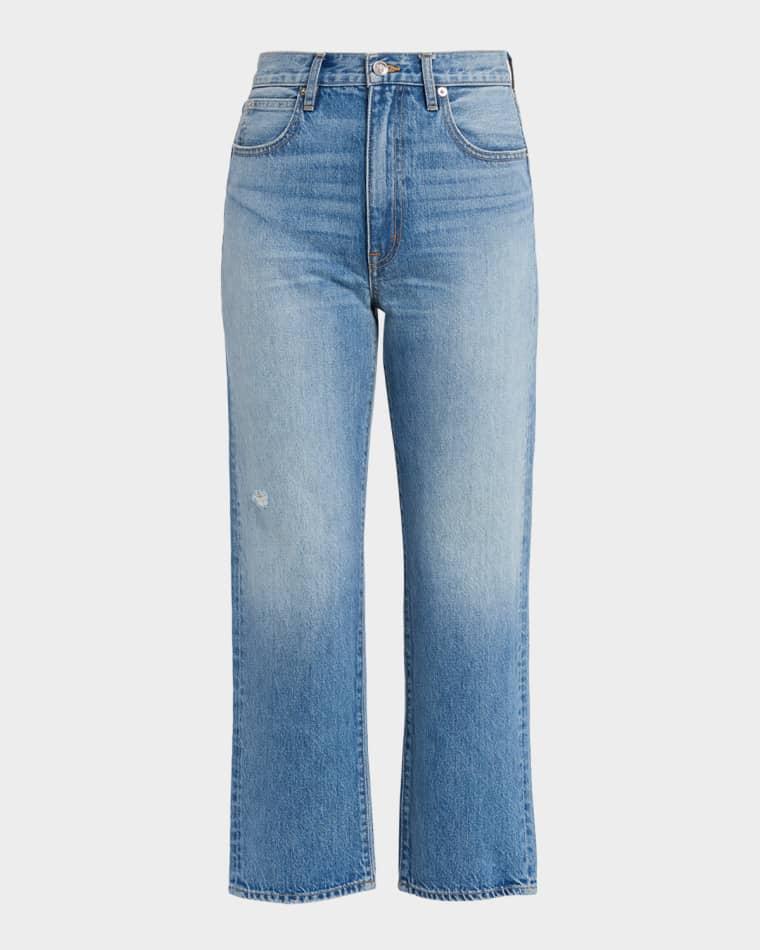London Cropped Straight-Leg Jeans by SLVRLAKE