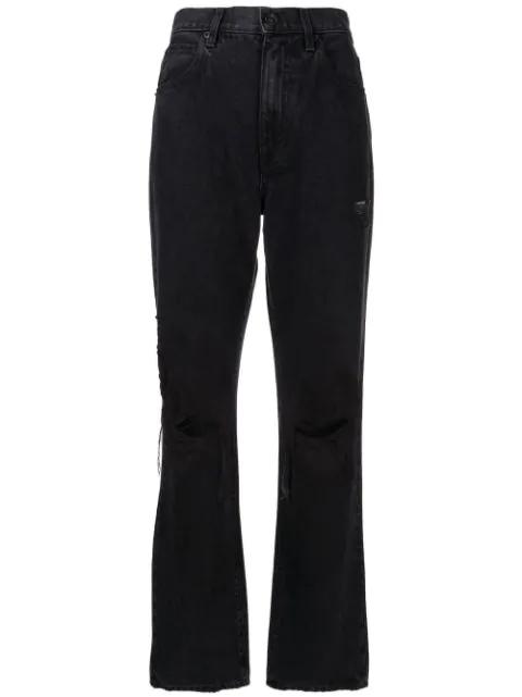 London ripped-detailed jeans by SLVRLAKE
