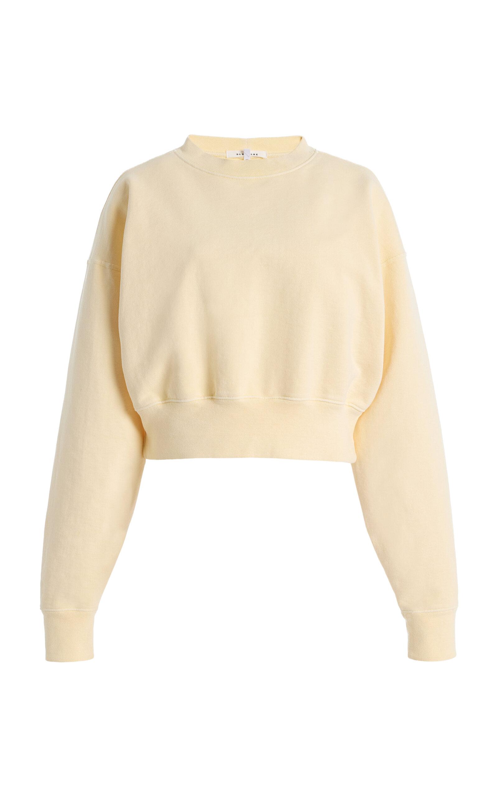 SLVRLAKE Cropped Cottonweatshirt - Moda Operandi by SLVRLAKE