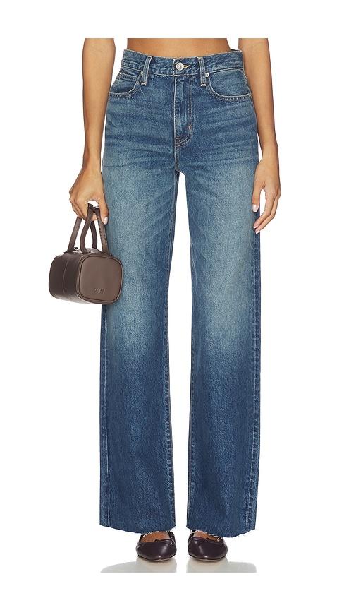 SLVRLAKE Grace High Rise Wide Leg Jeans in Blue by SLVRLAKE