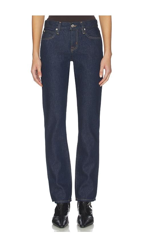 SLVRLAKE Isabel Low Rise Slim Leg Jeans in Navy by SLVRLAKE