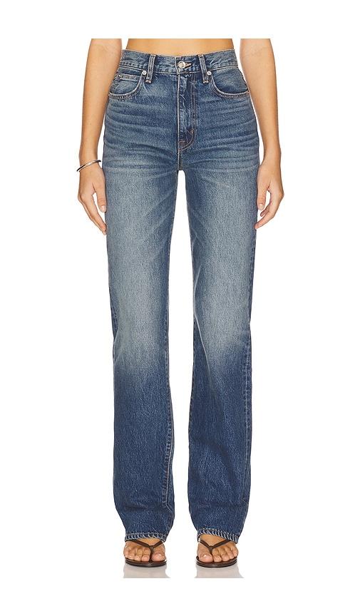 SLVRLAKE London Turn Up Straight Jeans in Blue by SLVRLAKE