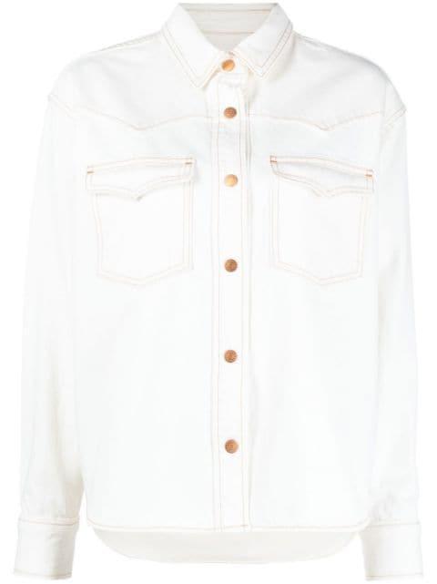 button-down denim jacket by SLVRLAKE