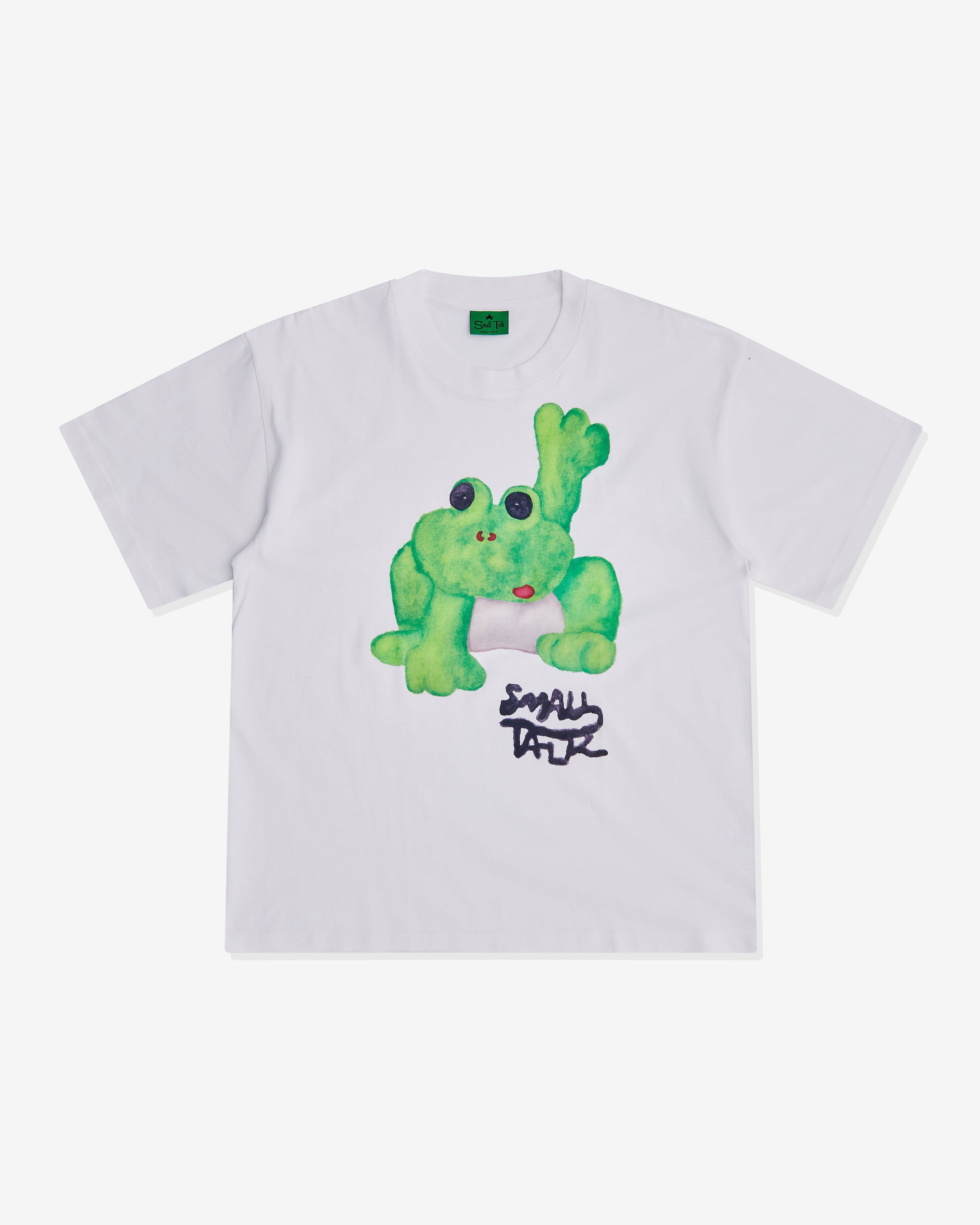 Small Talk Studio - Men's Watercolor Frog - (White) by SMALL TALK STUDIO