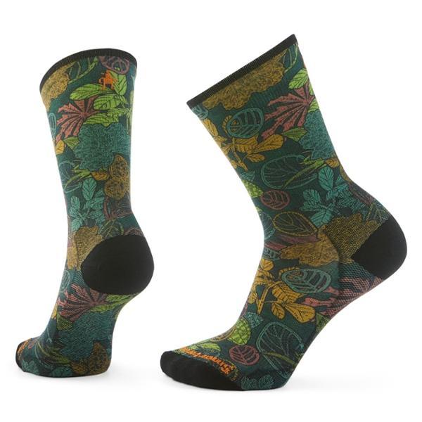 Bike Zero Cushion Aloha Forest Print Crew Socks by SMARTWOOL