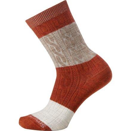 Everyday Color Block Cable Crew Sock by SMARTWOOL