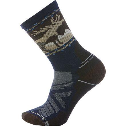 Hike Light Cushion Mountain Moose Crew Sock by SMARTWOOL